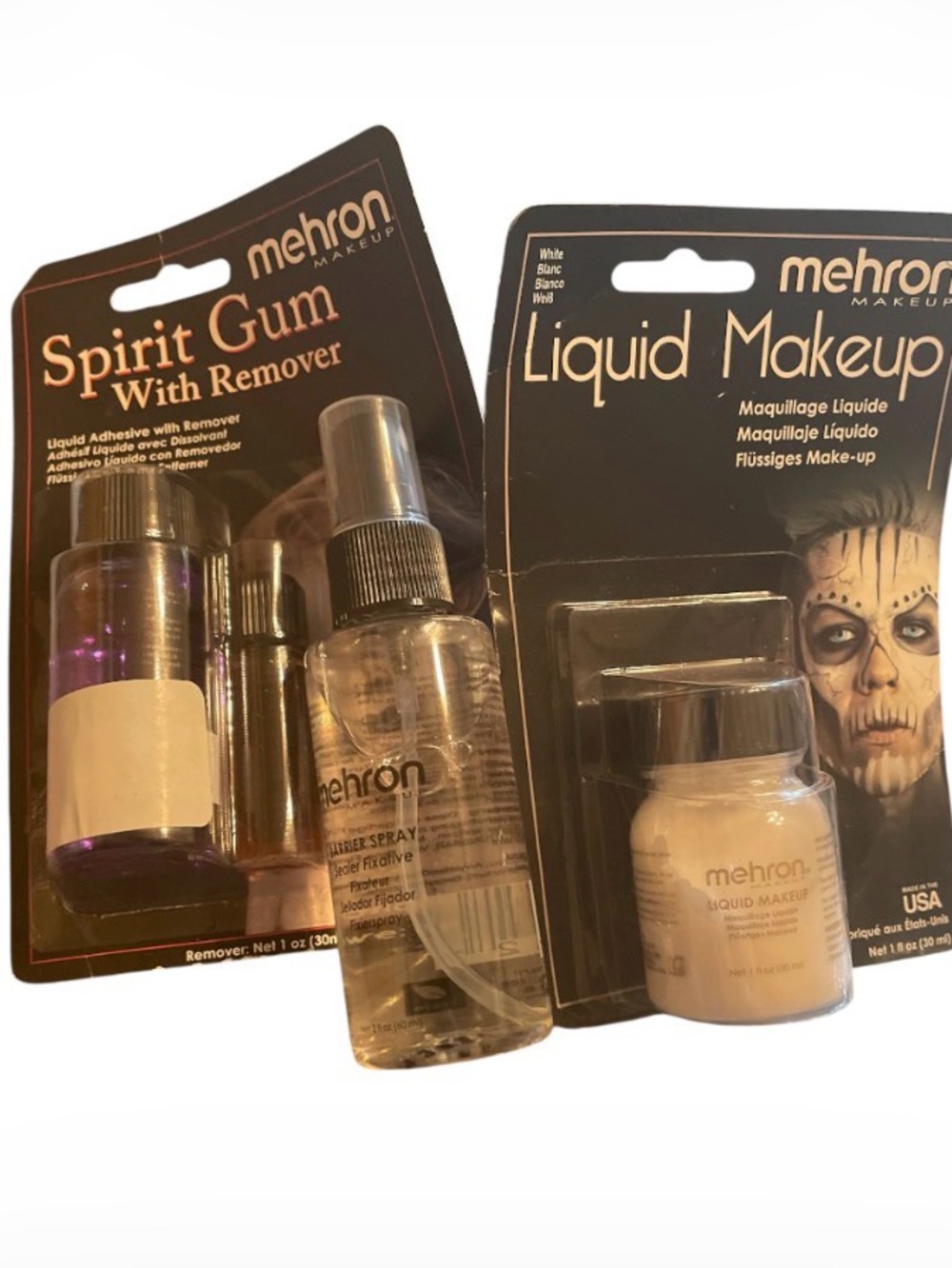 White Liquid Makeup & Spirit Gum Set Costumes
